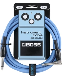 Boss BIC-10A-BU Instrument Cable 10ft / 3m Straight / Angled Blue