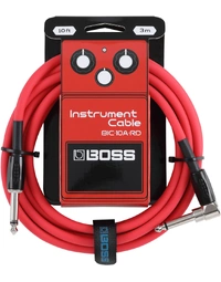 Boss BIC-10A-RD Instrument Cable 10ft / 3m Straight / Angled Red