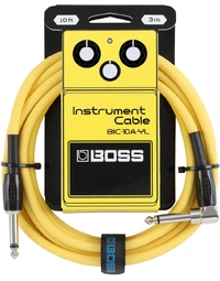 Boss BIC-10A-YL Instrument Cable 10ft / 3m Straight / Angled Yellow