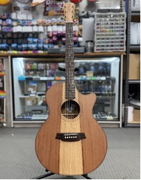 Cole Clark CCAN2EC-RDBLR Touring Series Solid Redwood / Blackwood Grand Auditorium Acoustic Guitar RW w/ Pickup