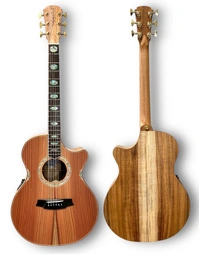 Cole Clark CCAN3EC-RDBLE Touring Series Solid Redwood / Blackwood Grand Auditorium Acoustic Guitar EB w/ Pickup