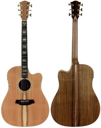 Cole Clark FL3EC FL Dreadnought Acoustic Guitar Redwood/Blackwood 