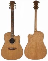 Cole Clark CCFL3EC-SSO-AE Touring Series All Solid Southern Silky Oak Dreadnought Acoustic Guitar w/ Pickup