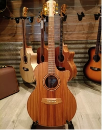Cole Clark CCRAN2EC-NN-AE Recording Series All Solid Narra Grand Auditorium Acoustic Guitar w/ Pickup