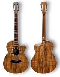 Cole Clark CCRANMGEC-BLBLR Recording Series Mastergrade All Solid Blackwood Grand Auditorium Acoustic Guitar RW w/ Pickup