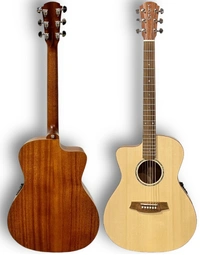 Cole Clark CCSAN1EC-LH-SMAH Studio Series Solid European Spruce / African Mahogany Left-Handed Grand Auditorium Acoustic Guitar w/ Pickup
