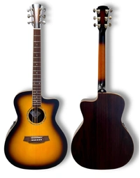 Cole Clark CCSAN1EC-SR-SUN Studio Series Solid European Spruce / Rosewood Grand Auditorium Acoustic Guitar w/ Pickup Sunburst