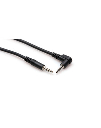 Hosa CMM103R Stereo Cable, 3.5mm TRS Right Angle to 3.5mm TRS, 3 ft