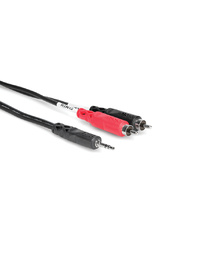 Hosa CMR203 Stereo Breakout, 3.5mm TRS to Dual RCA, 3 ft