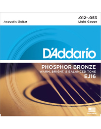 D'Addario EJ16 Phos. Bronze Lite 12-53 Acoustic Strings