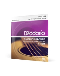 D'Addario EJ38H Phosphor Bronze High Strung Nashville Tuning 10-27 Acoustic Strings