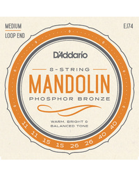 D'Addario EJ74 Mandolin Phos Brz Med Strings