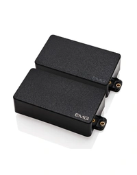 EMG 81 / 60 Original Logo 50th Anniversary Active HH Humbucker Pickup Set Long Shaft 19mm Black