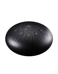 Opus Percussion 10" Metal 11-Note Lotus Carves Style Tongue Drum Black