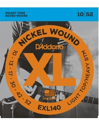 D'Addario EXL140 Lite/Hvy Bottom 10-52 Electric Guitar Strings