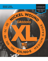 D'Addario EXL160-5 50-135 Long 5Str Bass Guitar Strings
