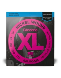 D'Addario EXL170-5SL 5-String Nickel Wound Bass Guitar Strings Light Super Long Scale 45-130
