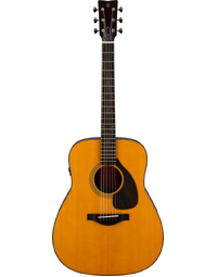 Yamaha MIJ FGX5 Red Label Solid Spruce/Mahogany Dreadnought Acoustic Guitar Vintage Natural