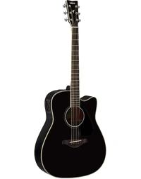 Yamaha FGX830C BL Solid Top Dreadnought Acoustic Guitar w/ Pickup Black
