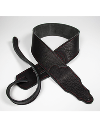 Franklin Original 2.5" Black Glove Leather w/ Red Stitching