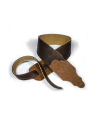 Franklin 3" Chocolate Glove Leather w/ Tooled Caramel Ends