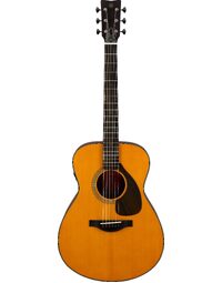 Yamaha MIJ FSX5 Red Label Solid Spruce/Mahogany Concert Acoustic Guitar Vintage Natural