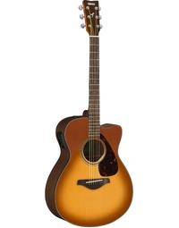 Yamaha FSX800C SDB Solid Top Concert Acoustic Guitar w/ Pickup Sand Burst