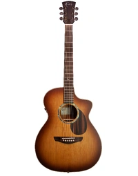 Faith PJE Legacy Earth Solid Sitka Spruce / African Mahogany Orchestra Acoustic Guitar Cutaway w/ Pickup Satin Sunburst