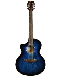Faith Blue Moon Neptune All Solid Mango Left-Handed Baby Jumbo Acoustic Guitar Cutaway w/ Pickup