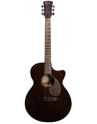 Faith Nexus Venus All Solid Mahogany Auditorium Acoustic Guitar Cutaway w/ Pickup Thru-Black Gloss