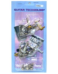 GT Electric Guitar Covered Tuning Machines in Chrome Finish (6-inline)