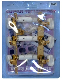GT Classical Nylon String Acoustic Guitar Tuning Machines Decorative Plate Gold (3 A Side)