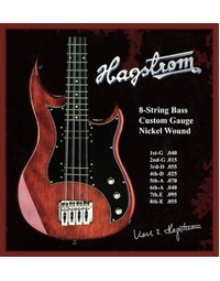 Hagstrom 8-String Custom Gauge Nickel Wound Electric Bass String Set 15-95