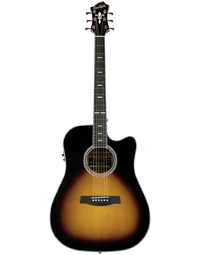 Hagstrom Siljan II Series Dreadnought Acoustic Electric Guitar Tobacco Sunburst