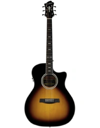 Hagstrom Siljan II Series Grand Auditorium Acoustic Electric Guitar Tobacco Sunburst