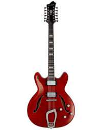 Hagstrom Viking Deluxe 12 String Semi-Hollow Guitar Wild Cherry Transparent Gloss