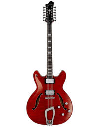 Hagstrom Viking Deluxe 12 String Semi-Hollow Guitar Wild Cherry Transparent Gloss