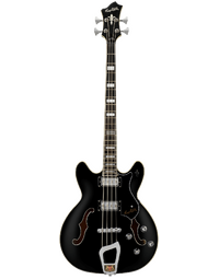 Hagstrom Viking Semi-Hollow Bass Guitar Black Gloss