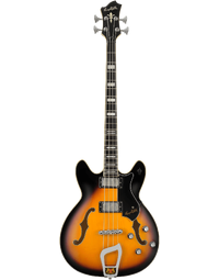 Hagstrom Viking Semi-Hollow Bass Guitar Tobacco Sunburst Gloss