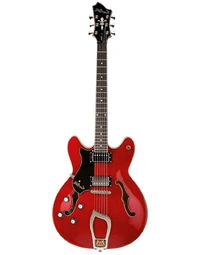 Hagstrom Viking Left-Handed Semi-Hollow Guitar Wild Cherry Transparent Gloss