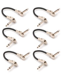 Hosa IRG600/5 Guitar Patch Cable Flat 6" (6 Pack)
