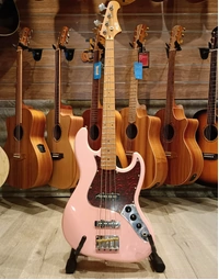 JET Guitars JJB-300 Electric Bass Roasted MN Pink