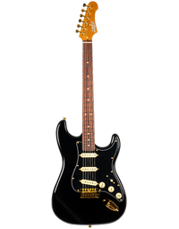 JET Guitars JS-380 Electric Guitar Roasted RW Black Gold Hardware