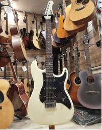 JET Guitars JS-400 Limited Edition Electric Guitar HSS Fixed Bridge RW Olympic White