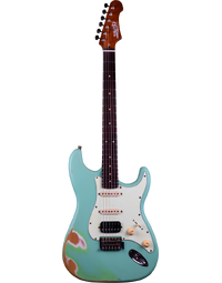 JET Guitars JS-400 Relic Electric Guitar HSS RW Sea Foam Green