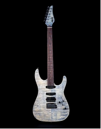 JET Guitars JS-45 Elite Flame Top Electric Guitar HSS RW Indigo Grey