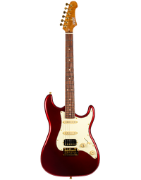 JET Guitars JS-480 HSS Electric Guitar Roasted RW Wine Red Gold Hardware