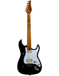 JET Guitars JS-800 Relic Electric Guitar HS Roasted MN Black