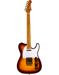 JET Guitars JT-600 Flamed Maple Top Electric Guitar Roasted MN Brown Sunburst