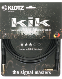 Klotz KIKKG60PRSW Kik 6m Instrument Cable Gold Tip Black Straight / Right Angle